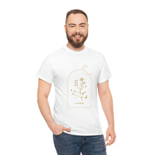 Load image into Gallery viewer, Gemini Zodiac Constellation and Flowers - Astrology and Horoscope T-Shirt
