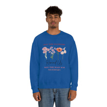 Load image into Gallery viewer, Perseverance Blooms: Floral Crewneck Sweatshirt with Inspiring Message
