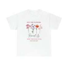 Load image into Gallery viewer, Perseverance Blooms: Floral T-Shirt with Inspiring Message
