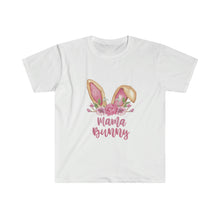 Load image into Gallery viewer, Mama Bunny Brown Ears and Pink Flowers - Easter T-Shirt - Easter Egg Hunt Matching T-Shirts
