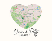 Load image into Gallery viewer, Personalized Map: 2 Hearts 1 Love - Valentine&#39;s Day Gift
