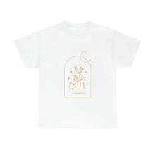 Load image into Gallery viewer, Scorpio Zodiac Constellation and Flowers - Astrology and Horoscope T-Shirt
