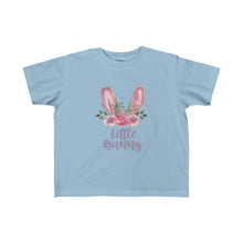 Load image into Gallery viewer, Little Bunny Grey Ears with Purple and Pink Flowers - Easter T-Shirt for Little Kids - Easter Egg Hunt T-Shirt
