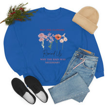 Load image into Gallery viewer, Perseverance Blooms: Floral Crewneck Sweatshirt with Inspiring Message
