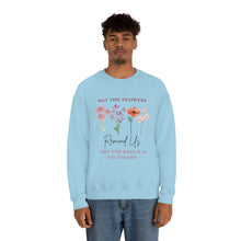 Load image into Gallery viewer, Perseverance Blooms: Floral Crewneck Sweatshirt with Inspiring Message
