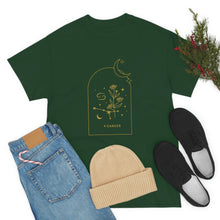 Load image into Gallery viewer, Cancer Zodiac Constellation and Flowers - Astrology and Horoscope T-Shirt
