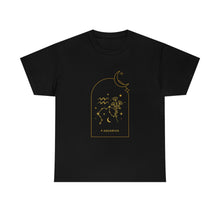 Load image into Gallery viewer, Aquarius Zodiac Constellation and Flowers - Astrology and Horoscope T-Shirt
