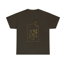 Load image into Gallery viewer, Leo Zodiac Constellation and Flowers - Astrology and Horoscope T-Shirt
