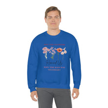 Load image into Gallery viewer, Perseverance Blooms: Floral Crewneck Sweatshirt with Inspiring Message
