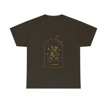 Load image into Gallery viewer, Scorpio Zodiac Constellation and Flowers - Astrology and Horoscope T-Shirt
