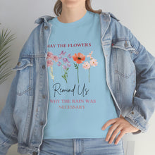 Load image into Gallery viewer, Perseverance Blooms: Floral T-Shirt with Inspiring Message
