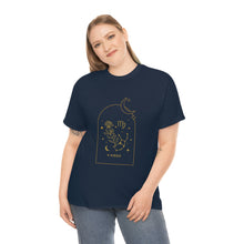 Load image into Gallery viewer, Virgo Zodiac Constellation and Flowers - Astrology and Horoscope T-Shirt
