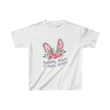 Load image into Gallery viewer, Bunny Kisses &amp; Easter Wishes T-Shirt - Easter T-Shirt for Kids - Easter Egg Hunt T-Shirt
