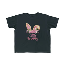Load image into Gallery viewer, Little Bunny Brown Ears with Pink Flowers - Easter T-Shirt for Little Kids - Easter Egg Hunt T-Shirt
