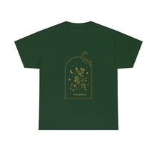 Load image into Gallery viewer, Scorpio Zodiac Constellation and Flowers - Astrology and Horoscope T-Shirt
