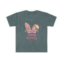 Load image into Gallery viewer, Mama Bunny Brown Ears and Pink Flowers - Easter T-Shirt - Easter Egg Hunt Matching T-Shirts
