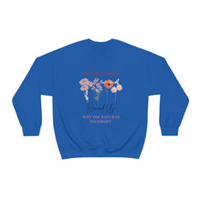 Load image into Gallery viewer, Perseverance Blooms: Floral Crewneck Sweatshirt with Inspiring Message
